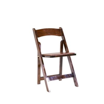 Image of Fruitwood Brown Seat Wood Folding Chair